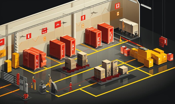 Перемещение грузов между местами временного хранения